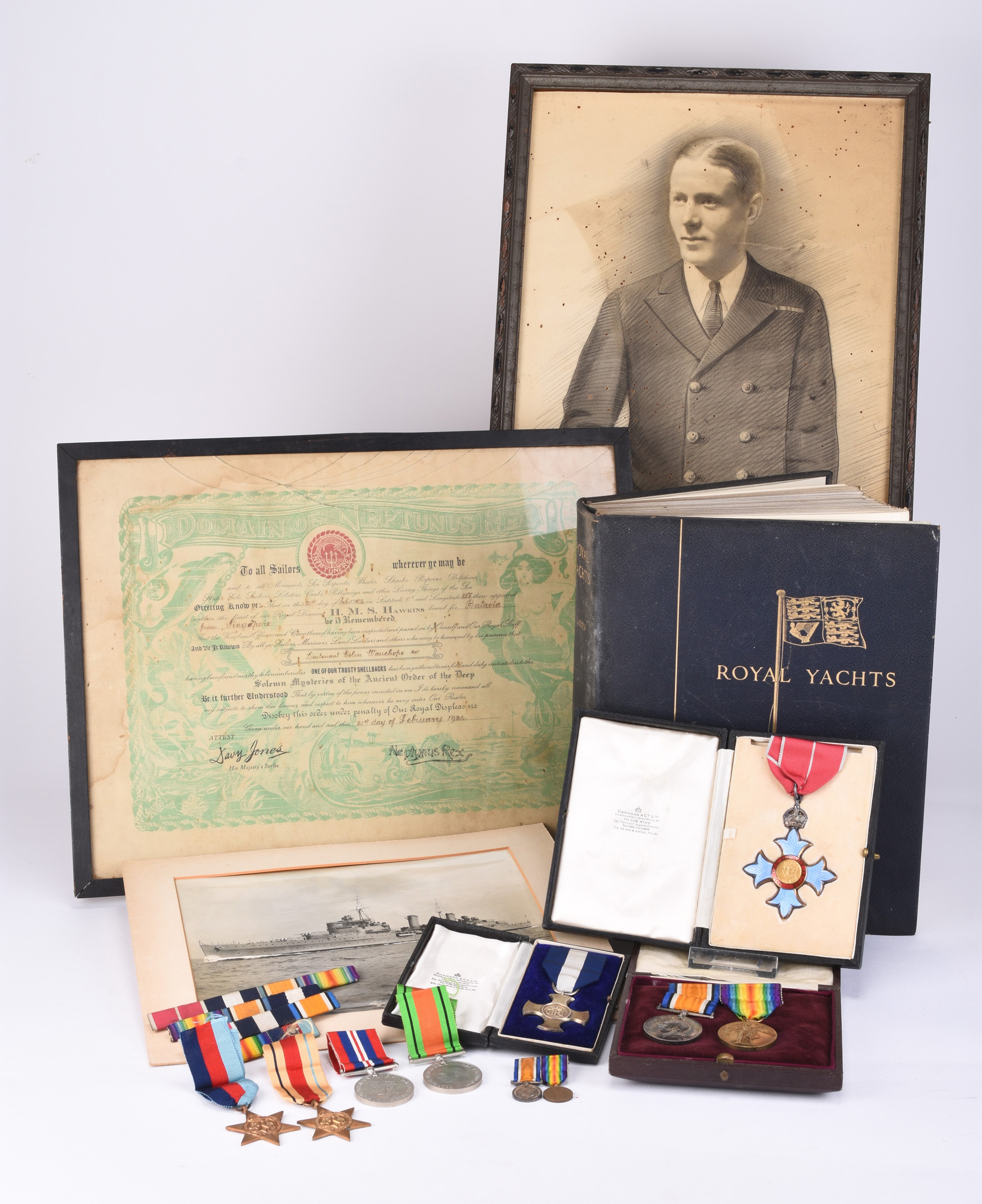 A remarkable group of medals awarded to Captain Colin Wauchope, Royal Navy Halls Fine Art Military Auction Shrewsbury